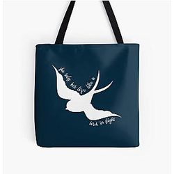 She Rules Her Life Like a Bird in Flight , Fleetwood Mac, Gypsy , Boho , Stevie Nicks , Rhiannon T-Shirt, Life is a Bird All Over Print Tote Bag