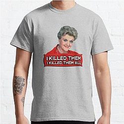 Angela Lansbury Jessica Fletcher Murder she wrote confession. I killed them all. Classic TShirt RB1512