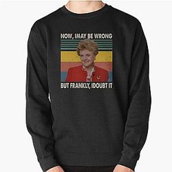 Murders She Wrotes Jessicas Fletchers Now I May Be Wrong But Frankly I Doubt It Rectangle Vintage Pullover Sweatshirt RB1512
