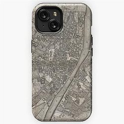 Vintage Map of Florence Italy (1847) iPhone Tough Case