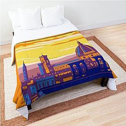 Florence Italy Travel Art Vintage Comforter