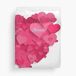 Love Romantic gift Birthday name girlfriend Florence Duvet Cover