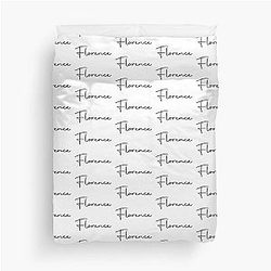 Florence Cursive Name Label Duvet Cover