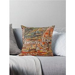 City of Florence Landscape Throw Pillow