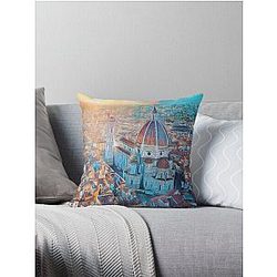 Florence streets Throw Pillow