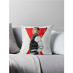 Florence Pugh Black Throw Pillow