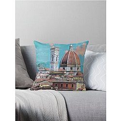 Florence streets Throw Pillow