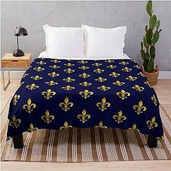 Florence Royal Fleur de Lis   Throw Blanket