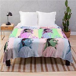 Florence Pugh Pop Art Throw Blanket