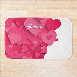 Love Romantic gift Birthday name girlfriend Florence Bath Mat