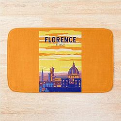 Florence Italy Travel Art Vintage Bath Mat