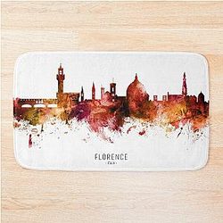 Florence Italy Skyline Bath Mat