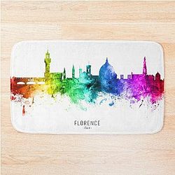 Florence Italy Skyline Bath Mat