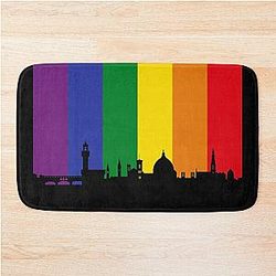 Florence Italy Skyline Bath Mat