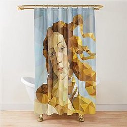 Modern birth of Venus, Botticelli, Florence, polygonal art Shower Curtain