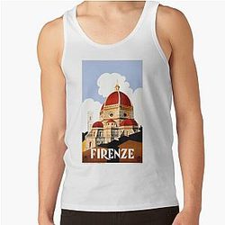 1930 Florence Italy Travel Poster Tank Top
