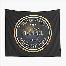 Florence City Alabama Souvenir | Florence Coordinates Tapestry