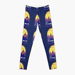 Florence Italy Travel Art Emblem Leggings