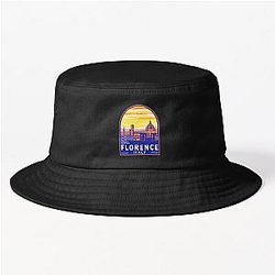 Florence Italy Travel Art Emblem Bucket Hat