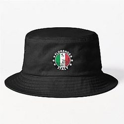 Florence City Skyline, Italian Flag Bucket Hat