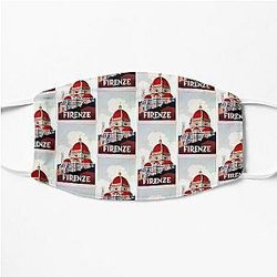 Florence Firenze 1920s Italian travel ad, duomo Flat Mask