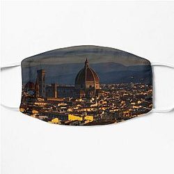 Cityscape Duomo Piazzale Michelangelo Florence Tuscany Italy Flat Mask