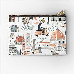 Florence (Italy) Pattern Zipper Pouch