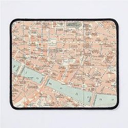 1927 Florence Italy Map Print Mouse Pad