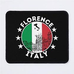 Florence City Skyline, Italian Flag Mouse Pad