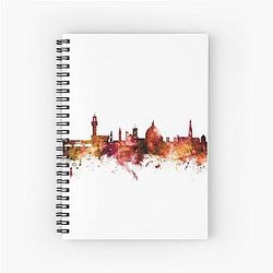 Florence Italy Skyline Spiral Notebook