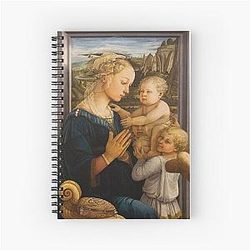 Florence - Madonna and Child with angels- Filippo Lippi Spiral Notebook