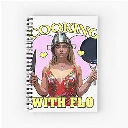 Cooking With Flo Shirt | Florence Pugh Wear Cooking With Flo Sweatshirt | Cooking With Florence Pugh Shirt For Men Women Spiral Notebook
