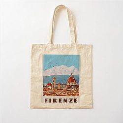 Travel In The City Of Florence Cotton Tote Bag
