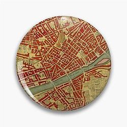 Vintage Map of Florence Italy (1731) Pin