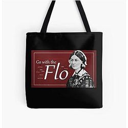 Go with the Flo Florence Nightingale All Over Print Tote Bag