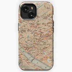 Vintage Map of Florence Italy (1895) iPhone Tough Case