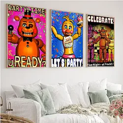 Fnaf Five-nights-At-Freddys Classic Movie Posters Waterproof Paper Sticker Coffee House Bar Decor Art Wall Stickers