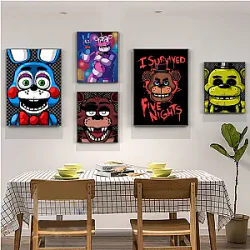 Fnaf Five-nights-At-Freddys Poster Anime Posters Sticky Vintage Room Home Bar Cafe Decor Kawaii Room Decor