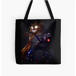 Five Nights at Freddy's Bags - Five Nights at Freddy's Security Breach - Sun and Moon Dark All Over Print Tote Bag