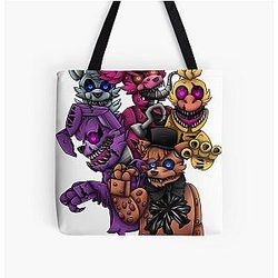 Five Nights at Freddy's Bags - Aftonbuilt FNAF Five Nights at Freddy's Aftonbuilt All Over Print Tote Bag