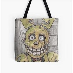 Five Nights at Freddy's Bags - Spring Trap Five Nights at Freddy's Chris Oz Fulton All Over Print Tote Bag