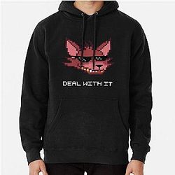 Five Nights at Freddy's Hoodies - Five Nights at Freddy's - FNAF - Foxy - Deal With It (White Font) Pullover Hoodie