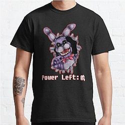 Five Nights at Freddy's T-Shirts - FIVE NIGHTS AT FREDDY'S-Bonnie- Power Left 0% Classic T-Shirt