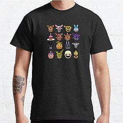 Five Nights at Freddy's T-Shirts - Five Nights at Freddy's - Pixel art - Multiple Characters Classic T-Shirt