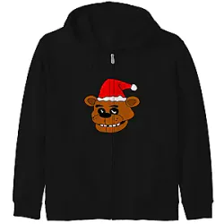 Five Nights At Freddy's Inspired Santa Claus Zipped Hoodie