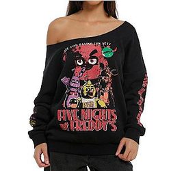 Group Girls Off-Shoulder TTPM1201 Five Nights at Freddy's Sweatshirts
