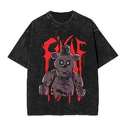 Vintage Style PTTT2606 Washed  Five Nights at Freddy's T-Shirts