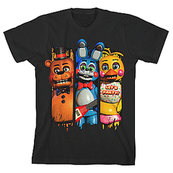 Toy Animatronics Freddy Bonnie Chica Panels LA2407 Five Nights at Freddy's T-Shirts