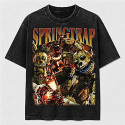 Limited Springtrap Five Nights At Freddy's Washed T-Shirt Five Nights at Freddy's T-Shirts