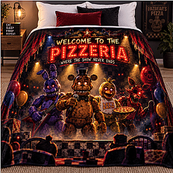 Welcome to Pizzeria FNAF Blanket NTT089 Five Nights at Freddy's Decoration
